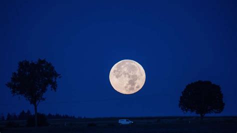 Wann der nächste Vollmond am Himmel steht .